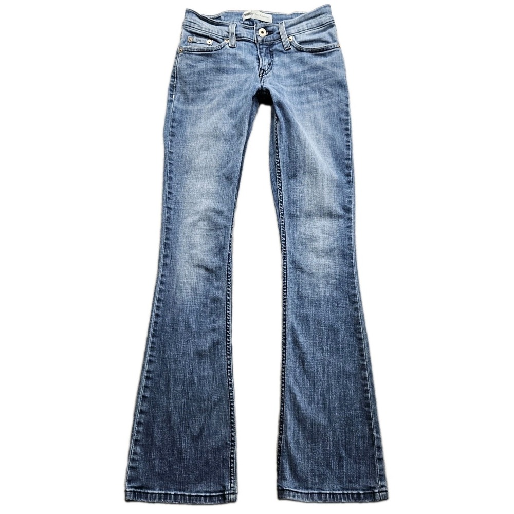 Vintage Y2K Levis 524 Too Super Low Straight Jeans Women 0 24x31 Blue Low Rise